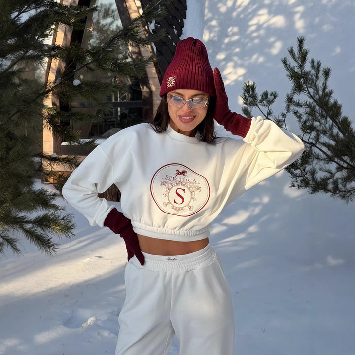 Kvinders afslappede hoodie med elastisk talje og distinkt logo Stilla