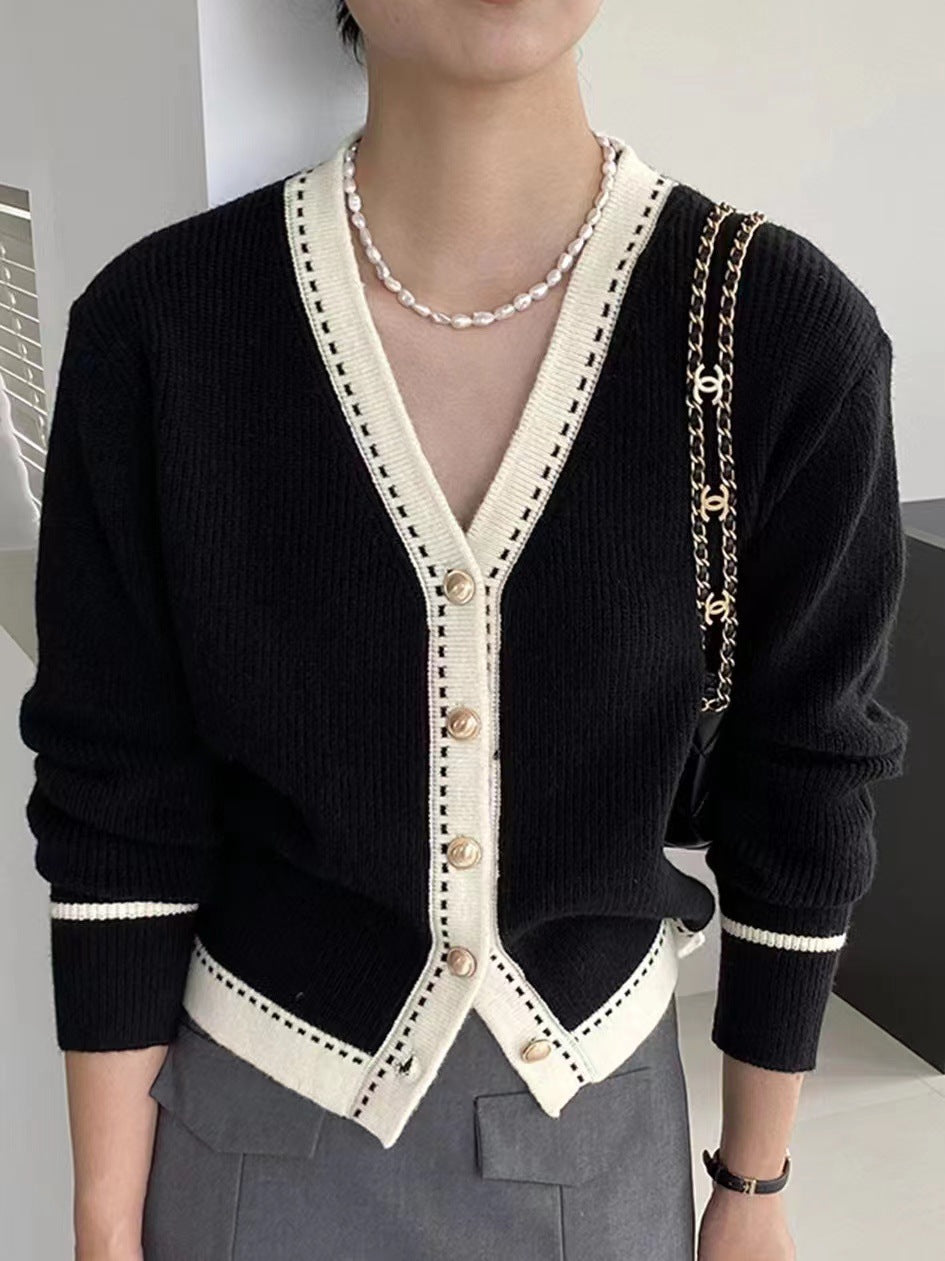 Femme Knaplukning Tekstureret Strikcardigan Stilla