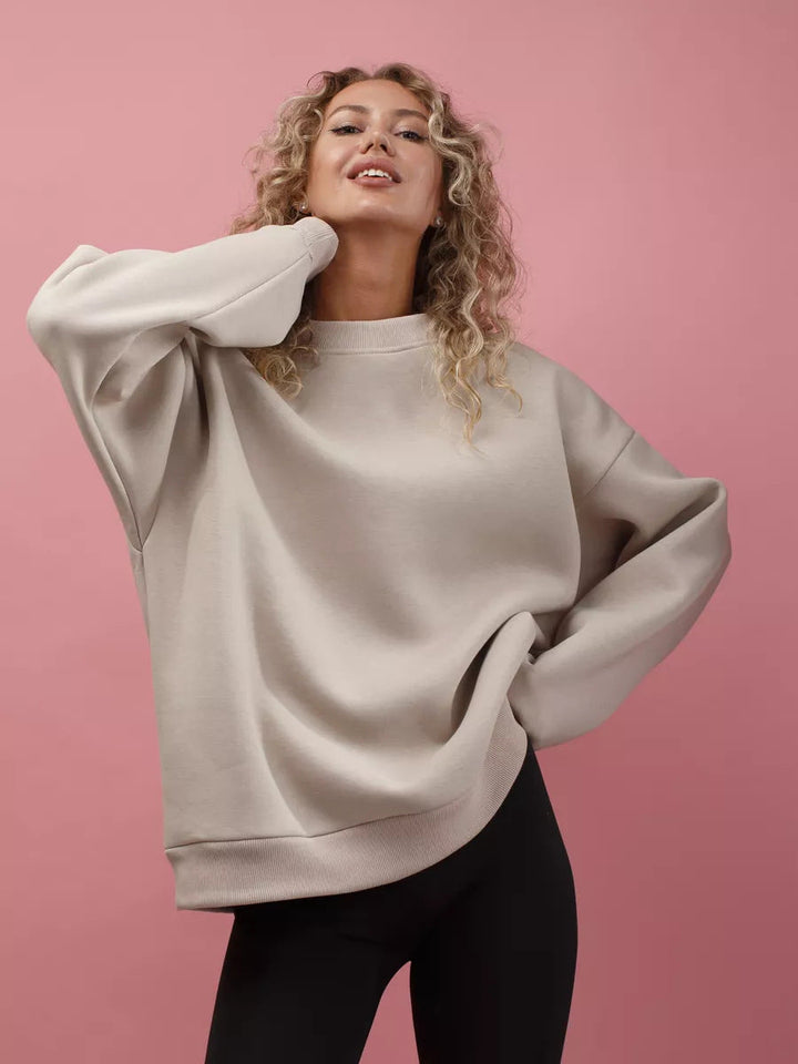 Stilla | Casual Rund Hals Løs Pullover Sweatshirt Top