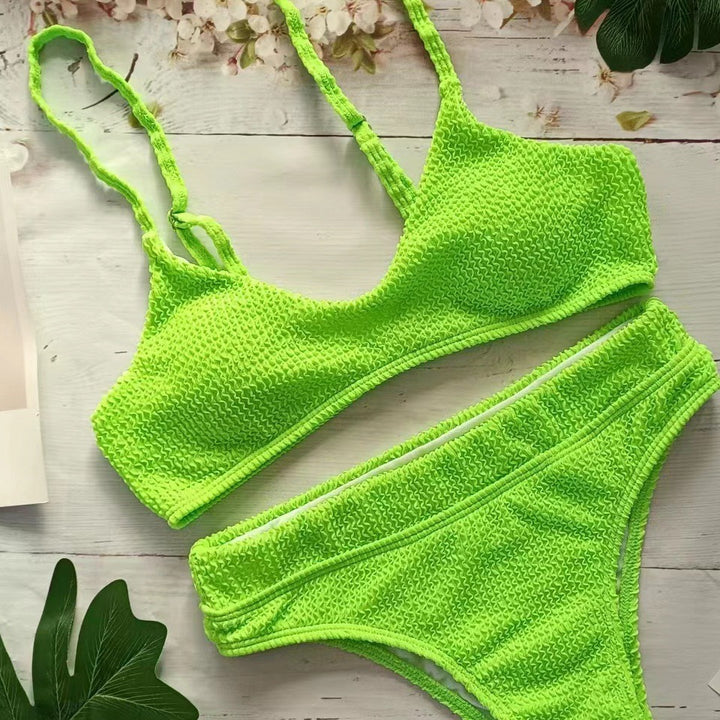 Femme Struktureret To-delt Bikini Sæt Stilla