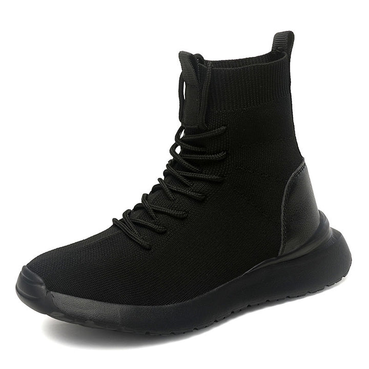 Dame High-Top Sok-Style Sneakers med åndbart strik-overdel Stilla