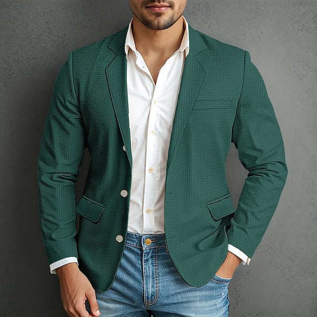 Herre elegant blazer med struktureret stof og to praktiske lommer Stilla