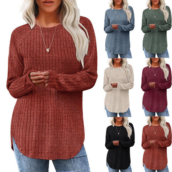 Dame strikpullover med raffineret ribdesign og afslappet snit Stiila