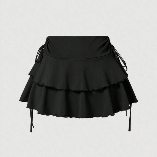 Dame Sommerligt Crop-Top og Mini-Nederdel Sæt Skovae
