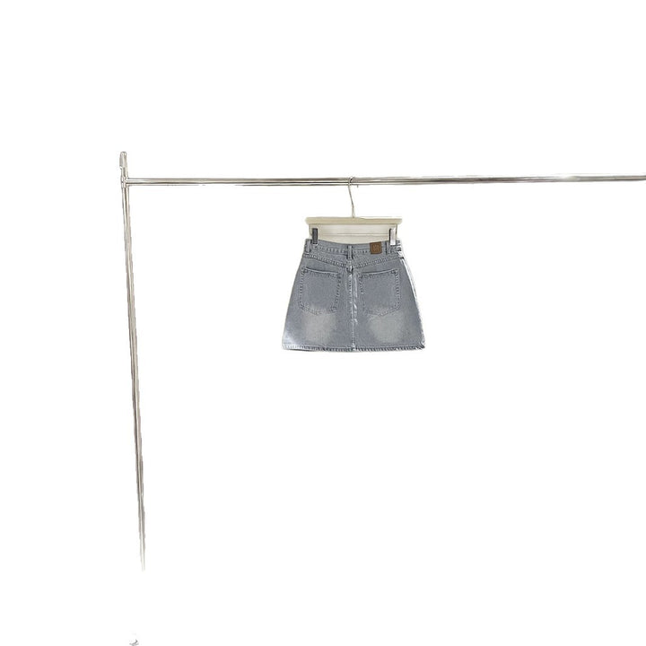 Dame A-linje Denim-nederdel med kvalitetsdetaljer og moderne snit Stilla