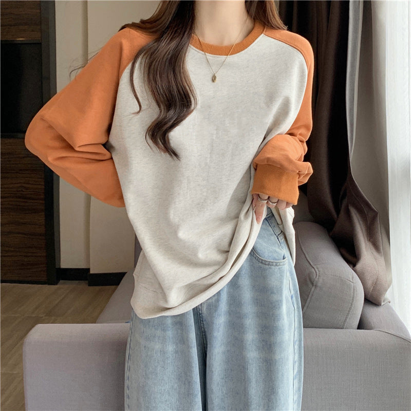 Femme Kontrastærme Raglan Tee Stilla