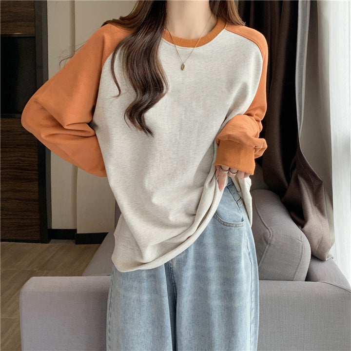 Femme Kontrastærme Raglan Tee Stilla