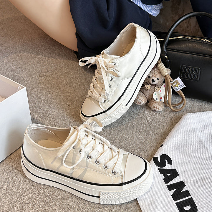 Femme Plattform Fritid Snørebånd Sneakers Stilla