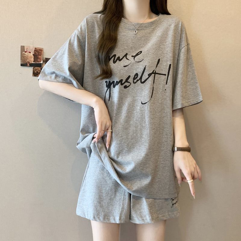 Dame Fritid Oversized Loungewear Sæt med inspirerende tryk Stilla