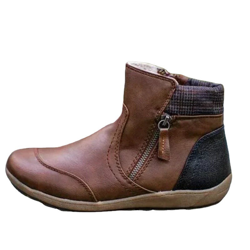 Damer Bekvemme Støvler med varmt For og trendy Lynlås Stilla