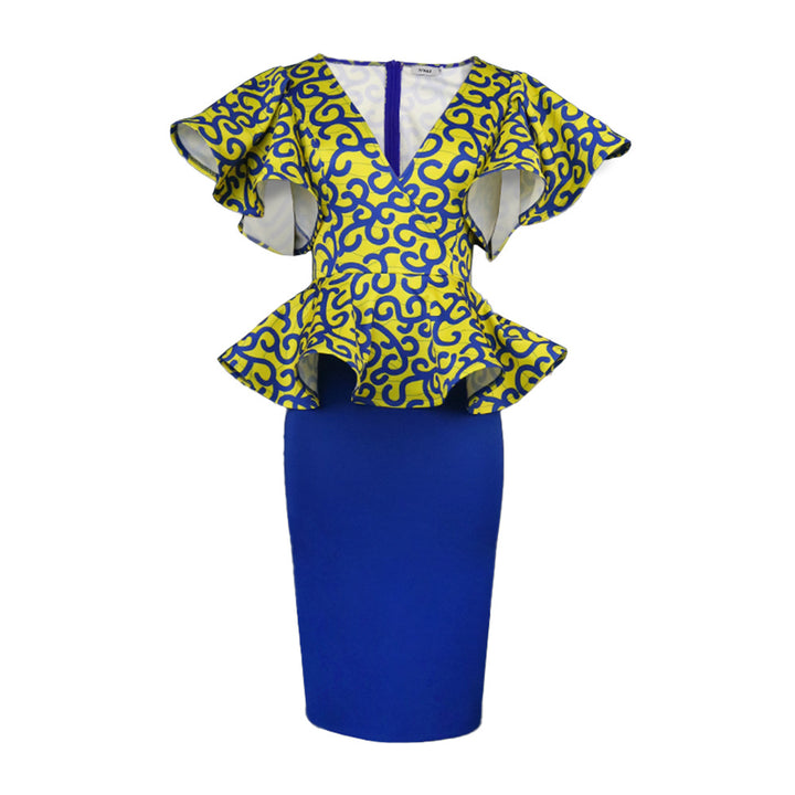 Dame Elegante Peplum-overdel med raffinerede cut-outs Skovae