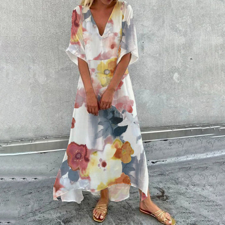 Dame sommerkjole med blomsterdesign Stilla