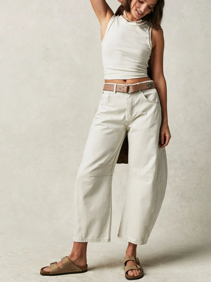 Dame Baggy-Jeans i Moderne Stil Stilla