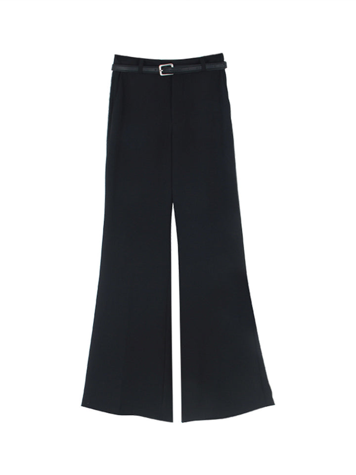 Dame bred High-Waist bukser med elegante folder og praktiske lommer Stilla