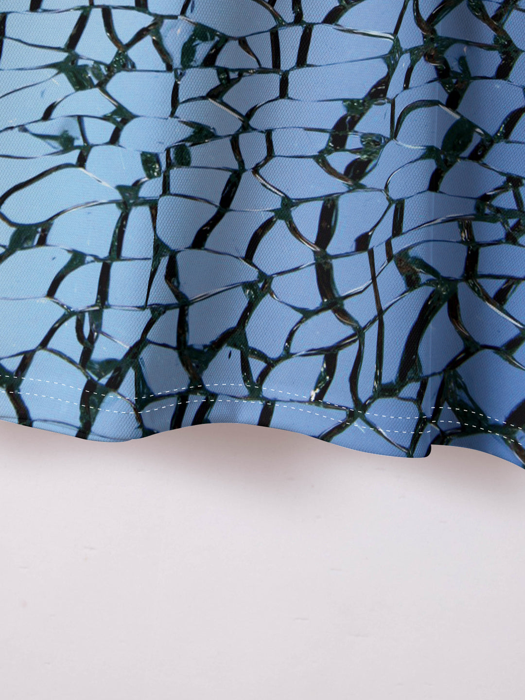 Herrer Poloshirt med kreativ mosaikdesign og åndbare egenskaber Stilla