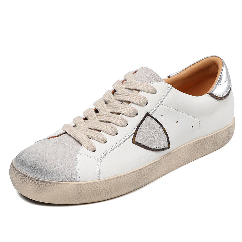 Kvinder Fritid Læder Snøre Sneakers Stilla