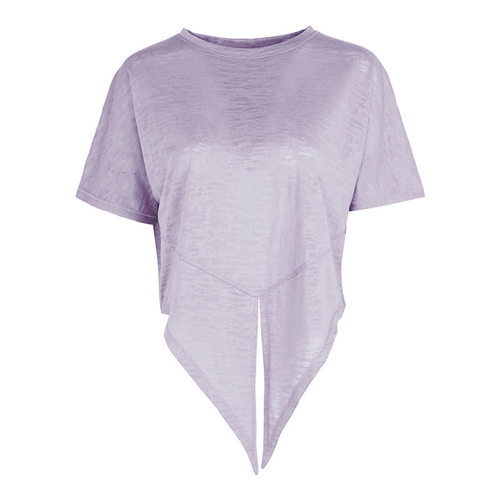 Dame Sporty Crop-Top med legende knude og åndbart materiale Stilla