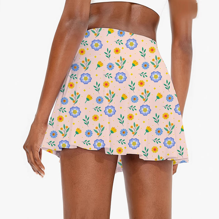 Dame Floral Print Active Skort Stilla
