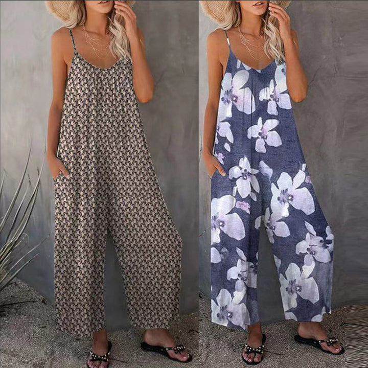 Dame jumpsuit med afslappet skæring og justerbare stropper Stilla