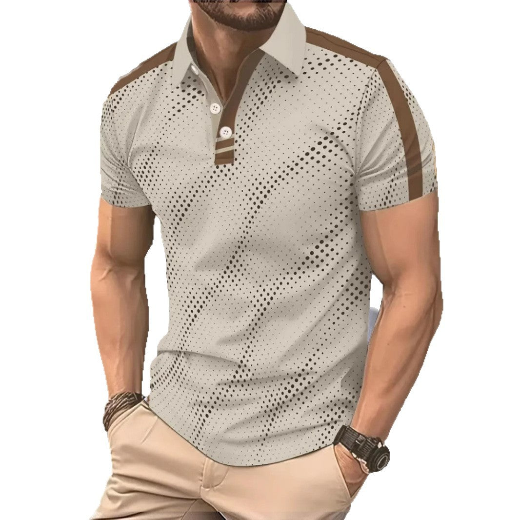 Herrer Modern Grafik Performance Polo-Shirt Stilla