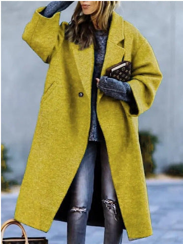 Dame Oversized Uldfrakke i minimalistisk snit Stilla
