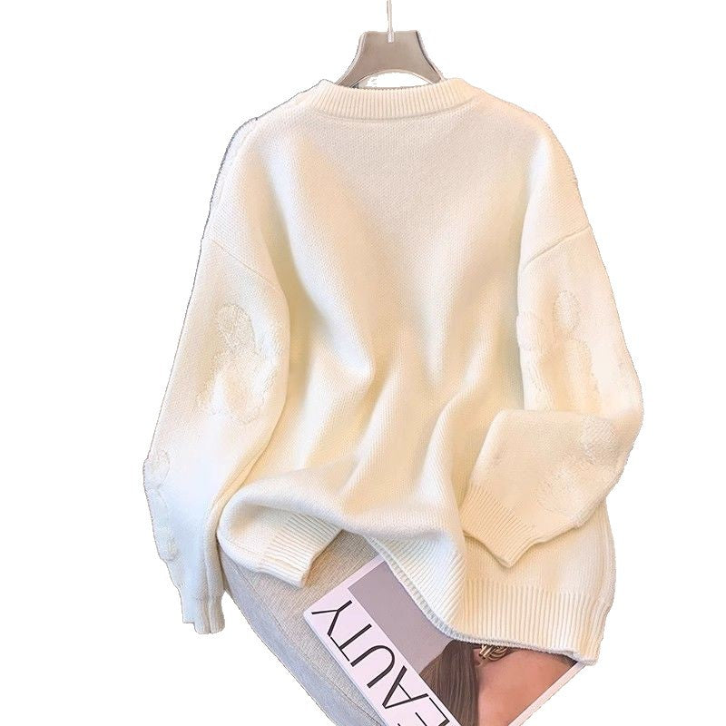 Damer hyggelig sweater med legende dyre applikationer Stilla