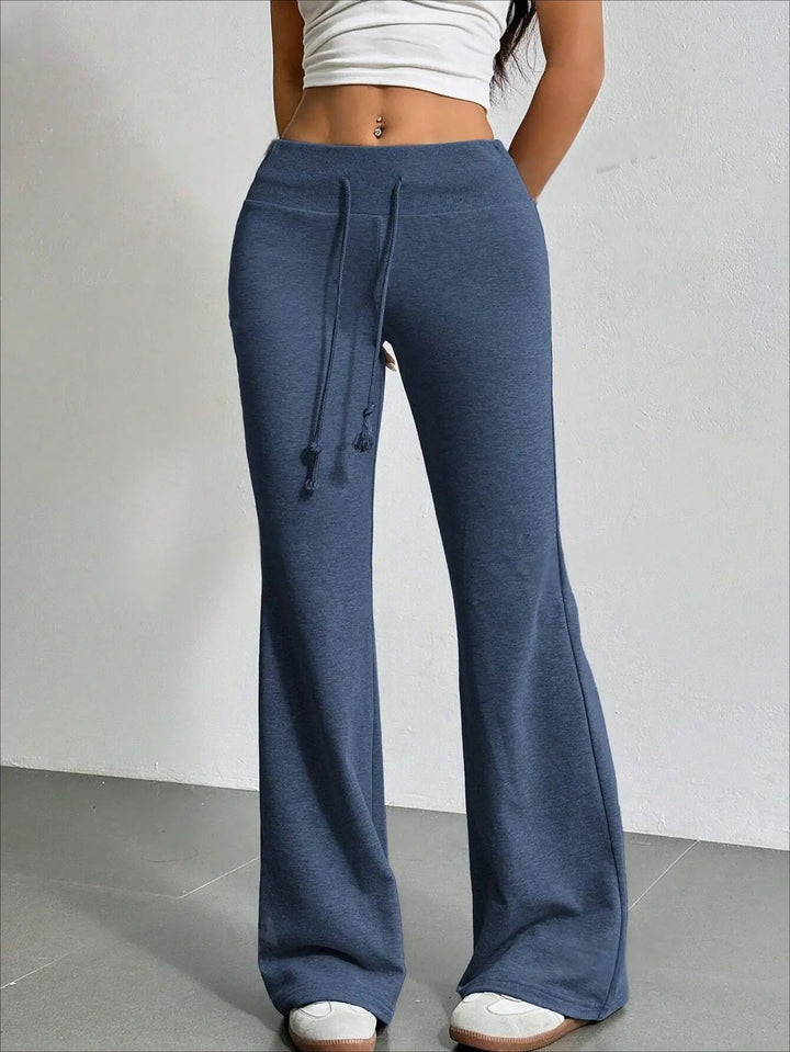 Dame brede Sweatpants med elastisk talje og snor Stilla
