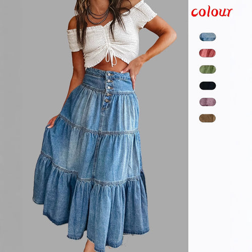 Femme Bohemian Knap-Blyant Maxikjole Stilla