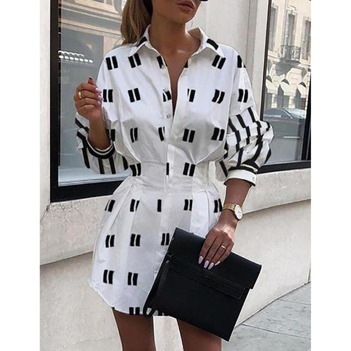 Dame skjortekjole med statement-print Stilla