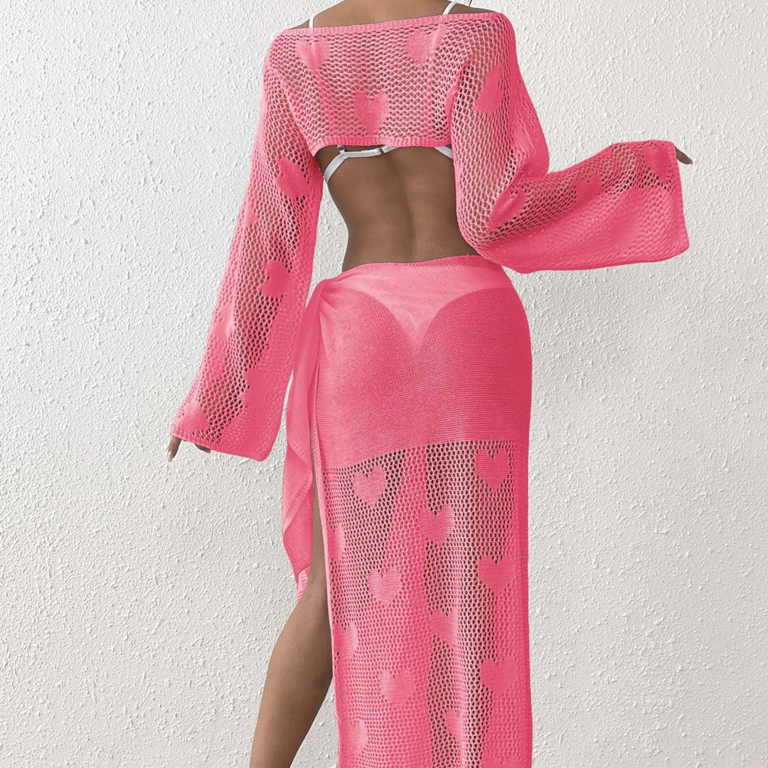 Femme Åben Strik Strandcover-Up Stilla