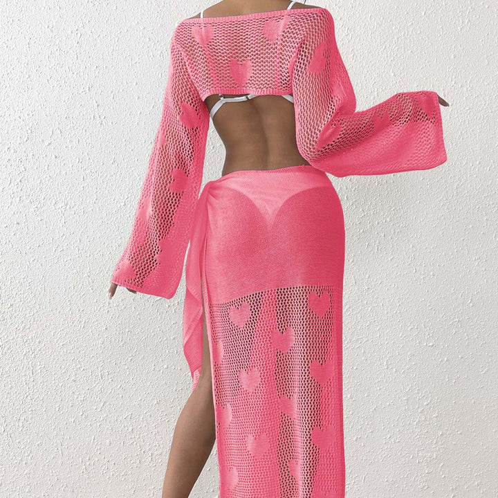 Femme Åben Strik Strandcover-Up Stilla