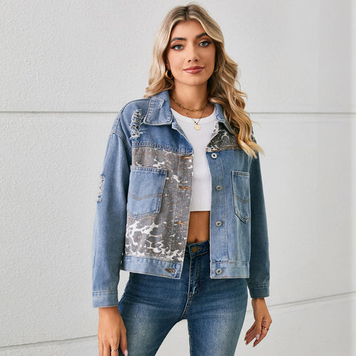 Dame jeansjakke i moderne blanding af klassiske og trendy accenter Stilla