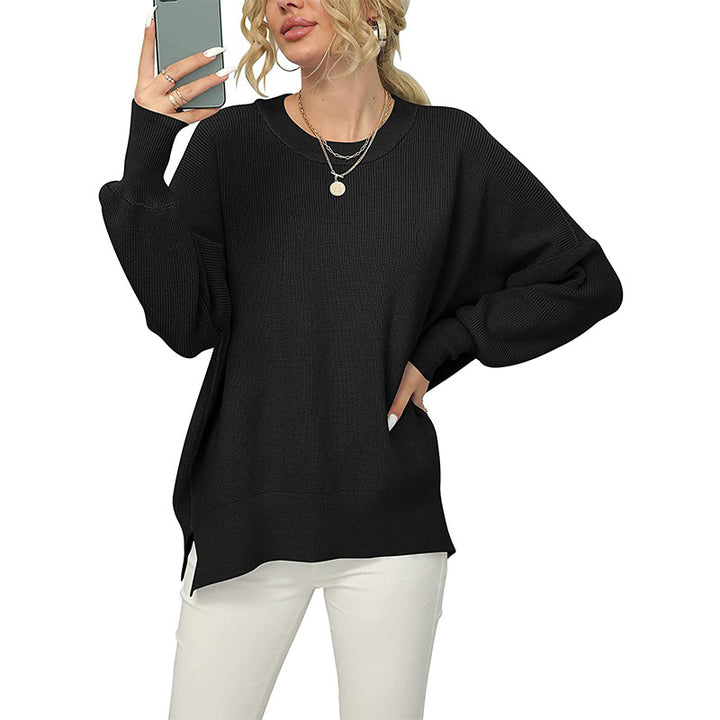 Dame løst strik pullover med bred pasform Stilla