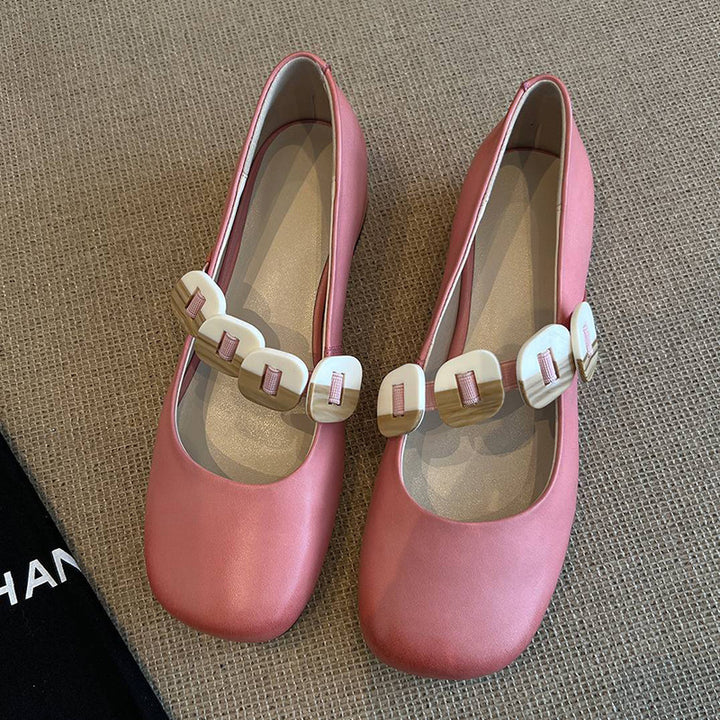 Dame stilfulde Mary Jane Ballerinas med dekorativt spænde-detalje Stilla