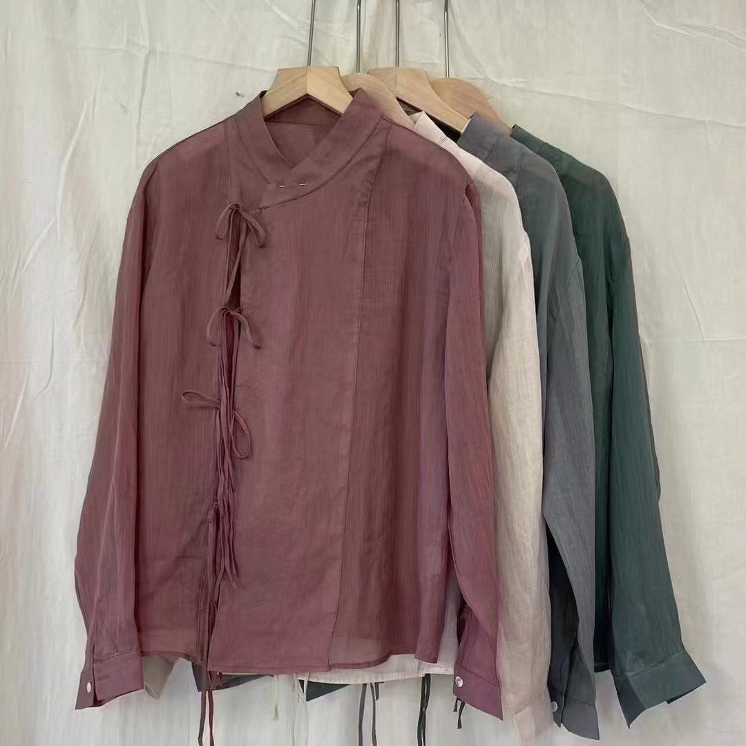 Femme Letvægts Sløjfe-Front Bluse Stilla