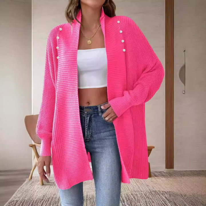 Kvinders cardigan med perleknappede knapper og elegant design Stilla