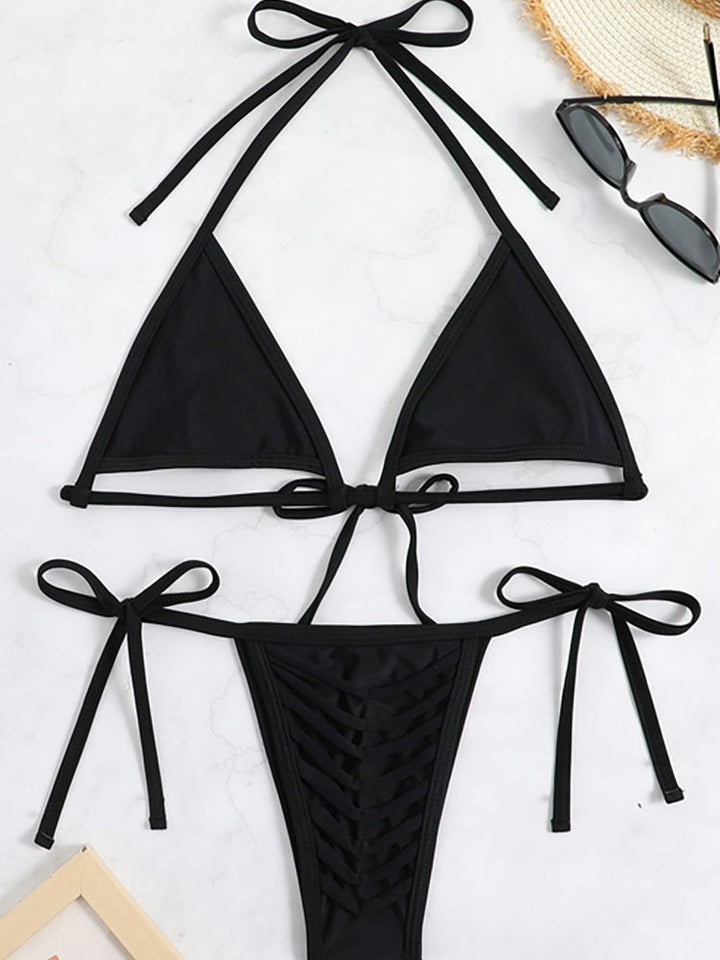 Damer Triangel-Bikini med raffineret snøredesign Skovae