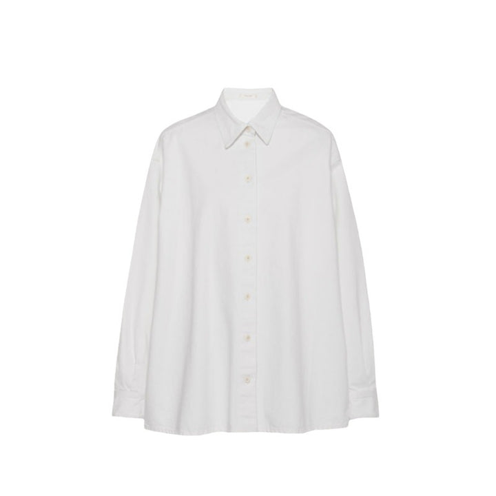 Dame casual oversized skjorte bluse lavet af højkvalitets bomuldsstof med praktisk knaplukning Stilla
