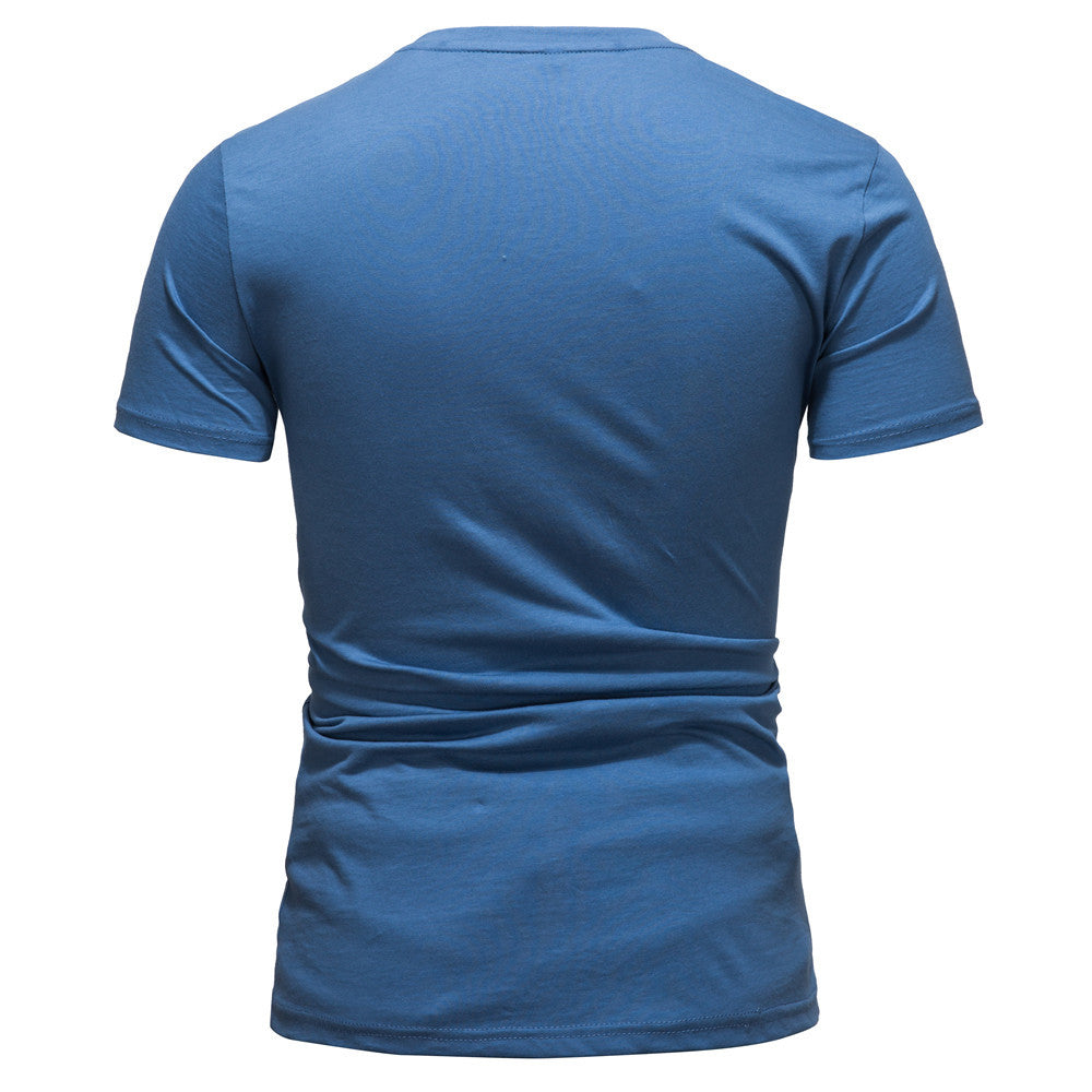 Herrer mode T-shirt med trendy farveblokke Stilla
