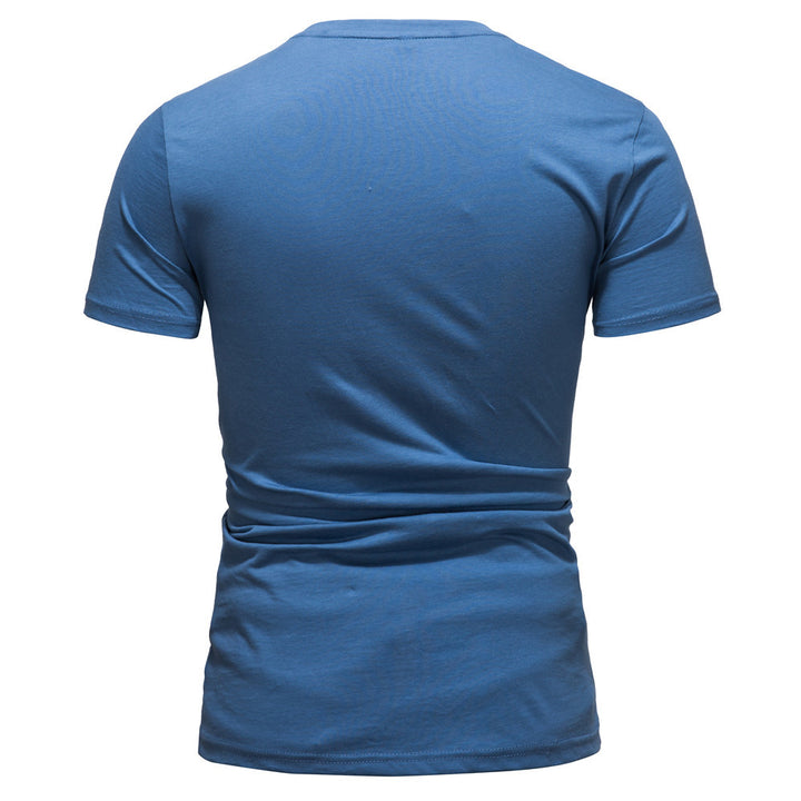Herrer mode T-shirt med trendy farveblokke Stilla