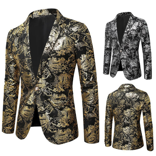 Herrer Ornate Moderne Skræddersyet Blazer Stilla