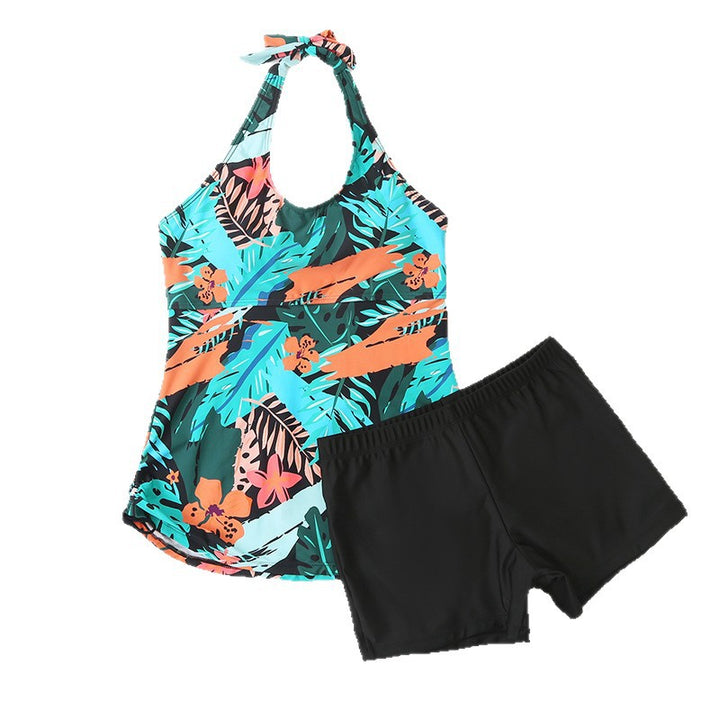 Dame Tropical Print Tankini Sæt Stilla