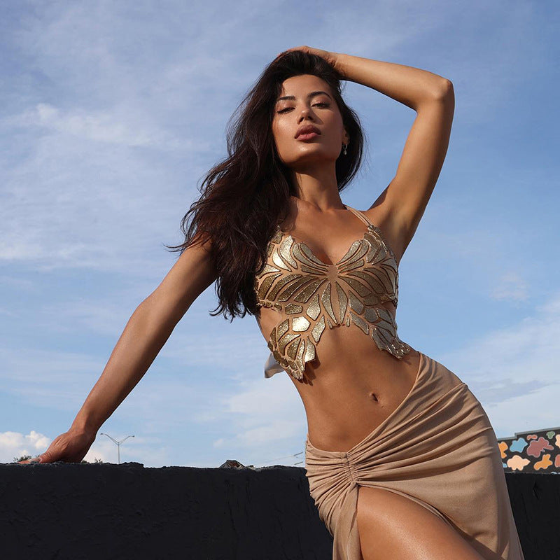 Dame Bejeweled Crop Top Stilla