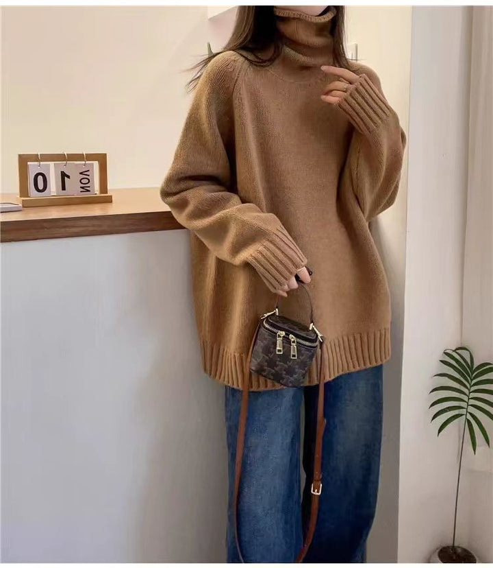 Kvinders oversized turtleneck sweater lavet af høj-kvalitets strik Stilla