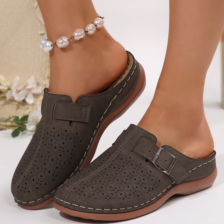 Dame Komfortable og åndbare clogs med floralt cut-out-design og ergonomisk fodbed Stilla