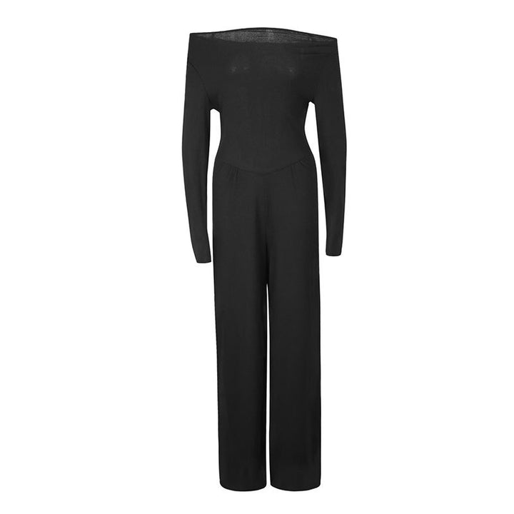 Dame Elegant jumpsuit med off-shoulder design og bred ben Skovae