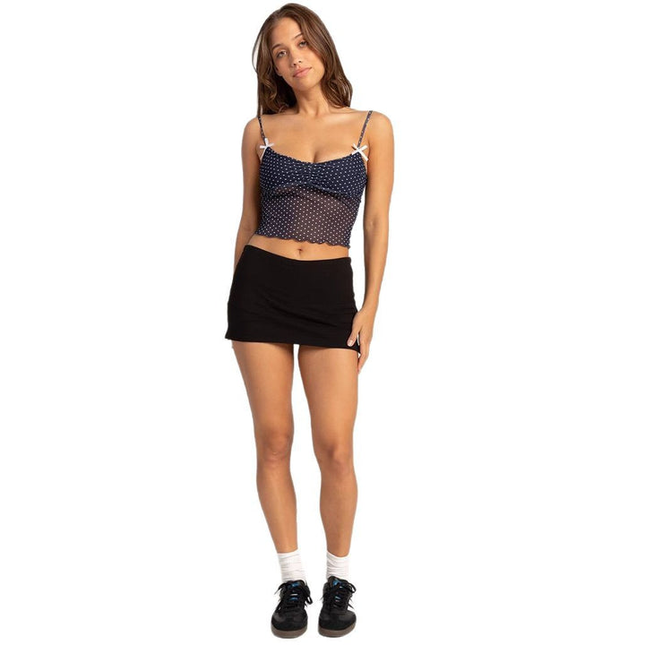 Dame prikket Crop-Top med justerbare stropper Skovae