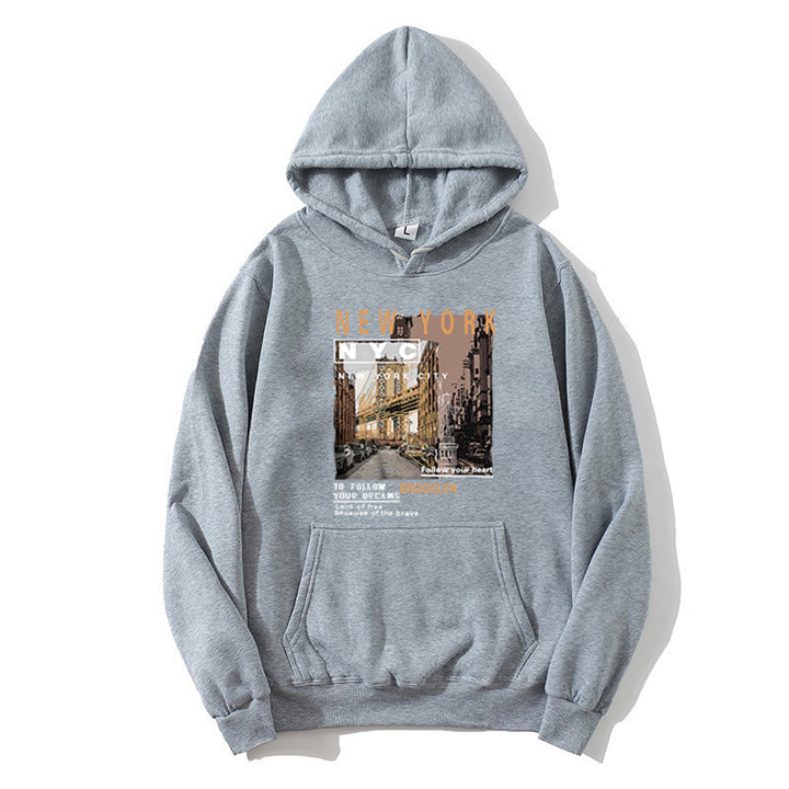 Kvinder hoodie med stilfuldt New York tryk Skovae