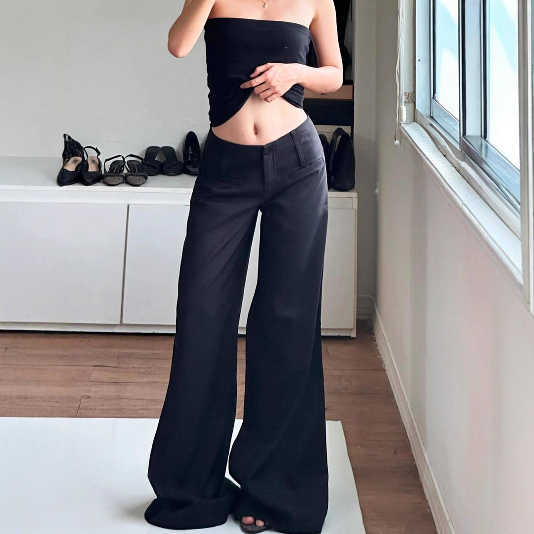 Damer Bred High-Waist-Bukser Skovae