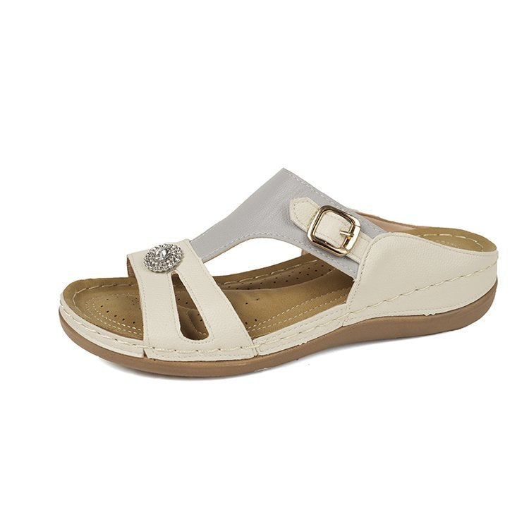 Dame Komfortable Sandaler med modisk spænde og elegant applikation Stilla